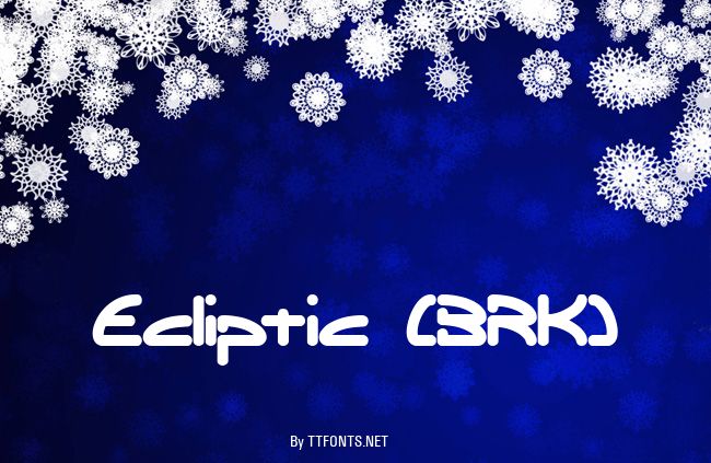 Ecliptic (BRK) example